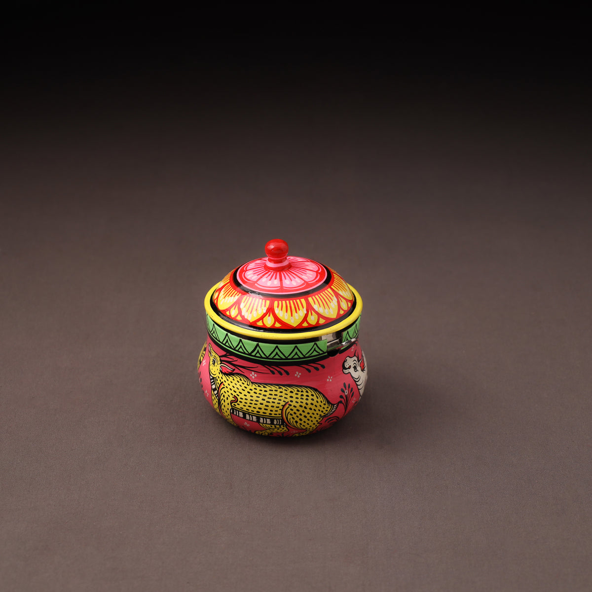 Odisha Pattachitra Handpainted Stainless Steel Ghee Pot 38