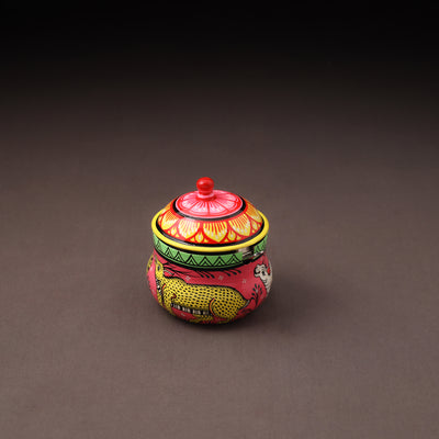Odisha Pattachitra Handpainted Stainless Steel Ghee Pot 38