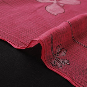 Pink - Akola Hand Block Print Kota Doria Cotton Fabric 25