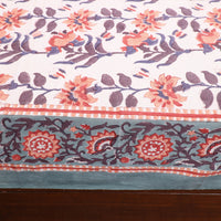 White - Pure Cotton Double Sanganeri Print Bed Cover Set 21