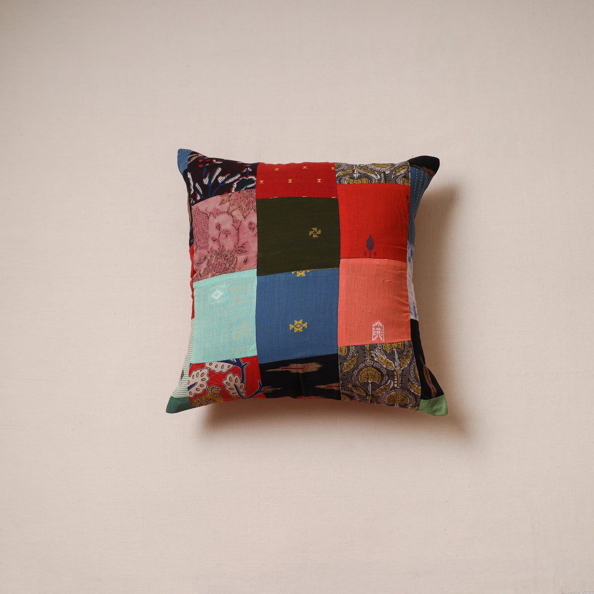 Patchwork Cushion Cover (16 x 16 in) 04