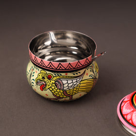 Odisha Pattachitra Handpainted Stainless Steel Ghee Pot 40