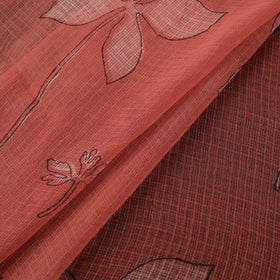 Red - Akola Hand Block Print Kota Doria Cotton Fabric 29
