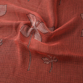 Red - Akola Hand Block Print Kota Doria Cotton Fabric 29