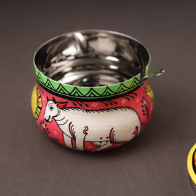 Odisha Pattachitra Handpainted Stainless Steel Ghee Pot 41