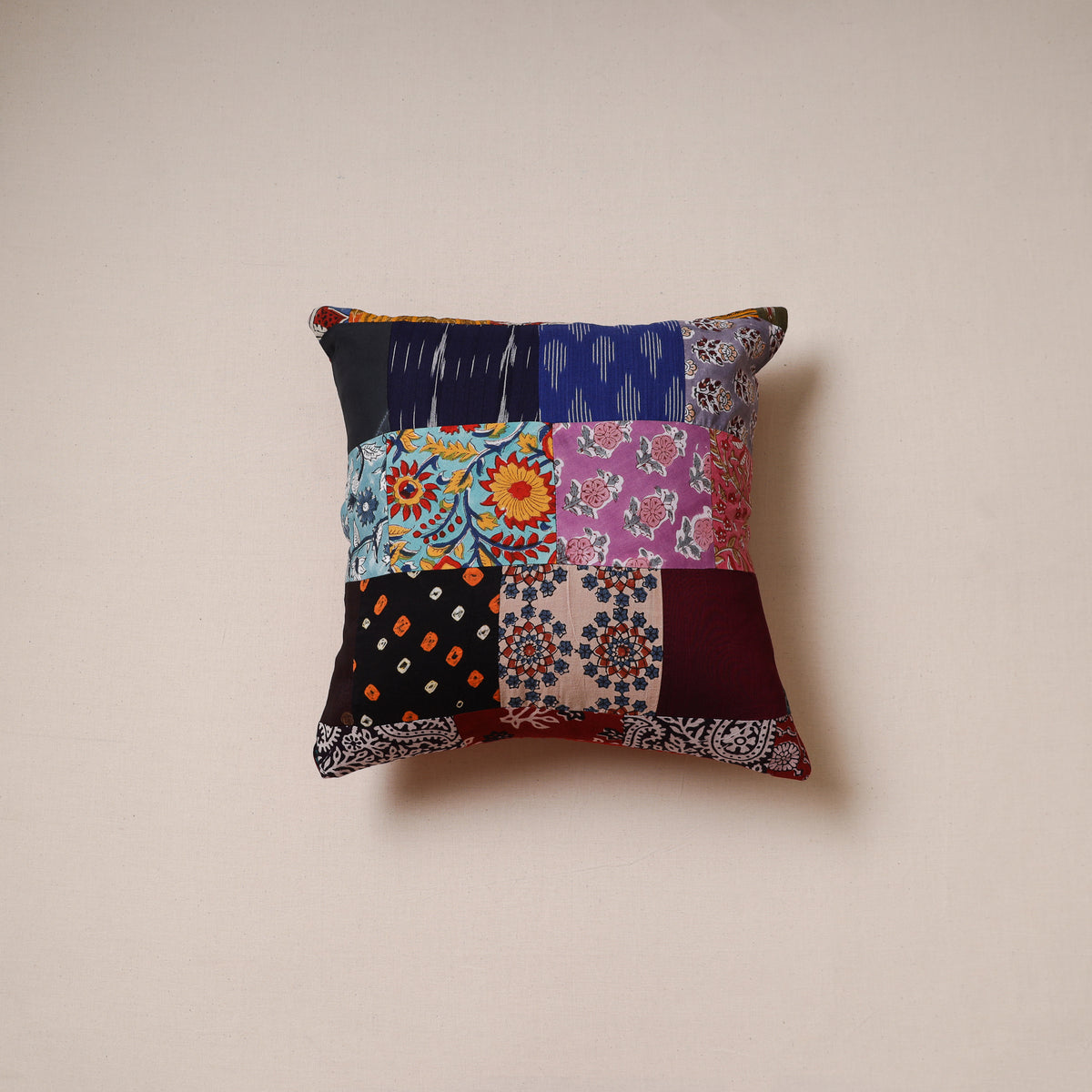 Patchwork Cushion Cover (16 x 16 in) 08