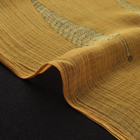 Yellow - Akola Hand Block Print Kota Doria Cotton Fabric 30