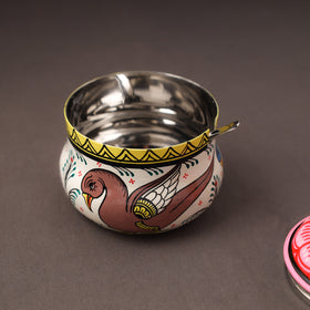 Odisha Pattachitra Handpainted Stainless Steel Ghee Pot 43