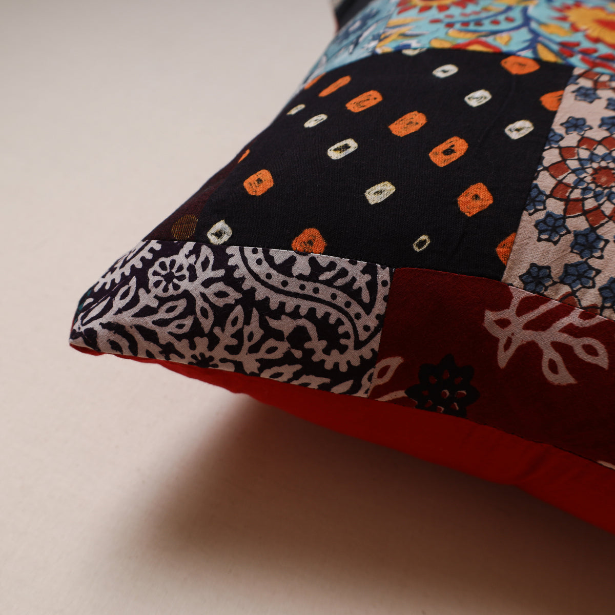 Patchwork Cushion Cover (16 x 16 in) 08