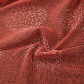 Red - Akola Hand Block Print Kota Doria Cotton Fabric 33