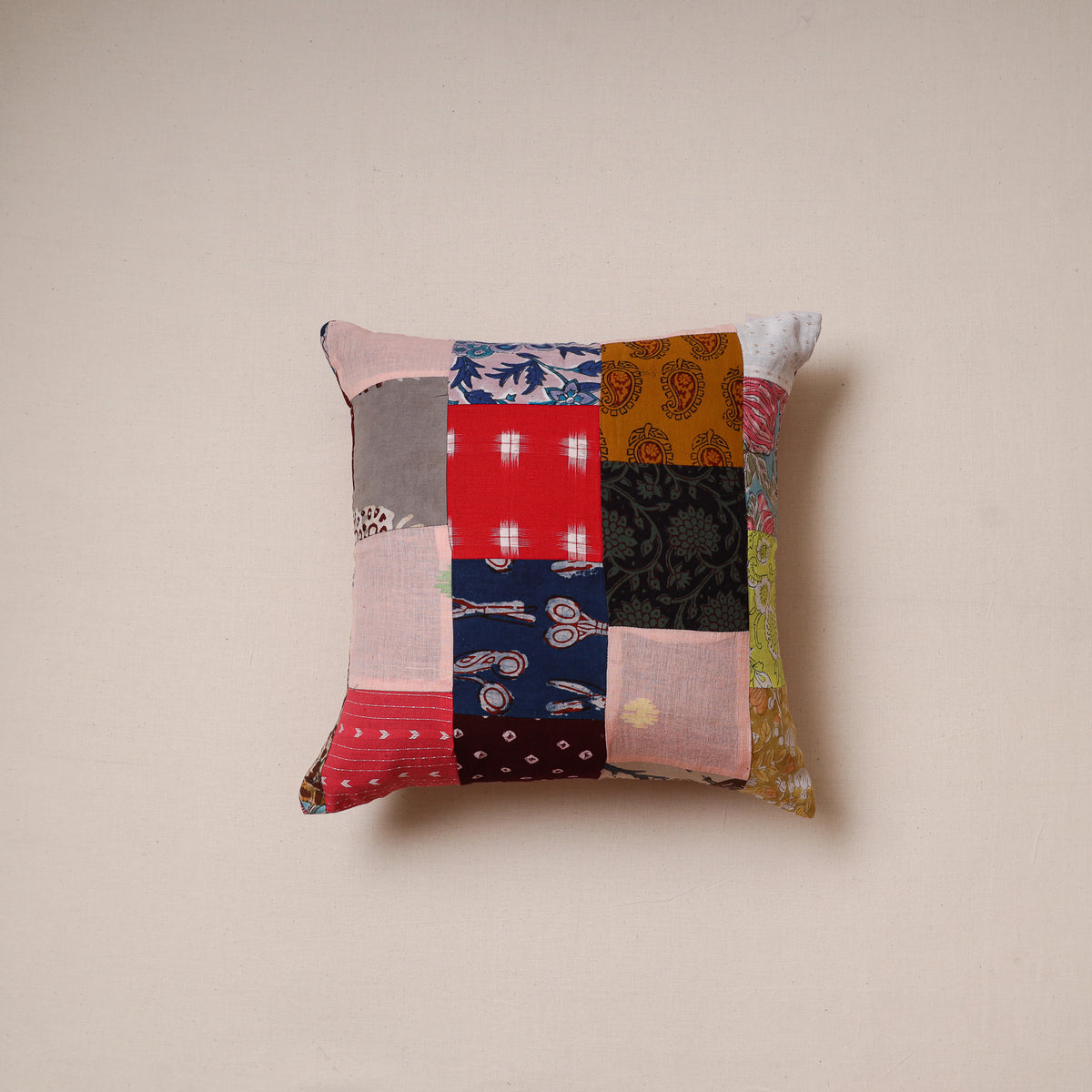 Patchwork Cushion Cover (16 x 16 in) 14