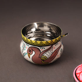 Odisha Pattachitra Handpainted Stainless Steel Ghee Pot 46