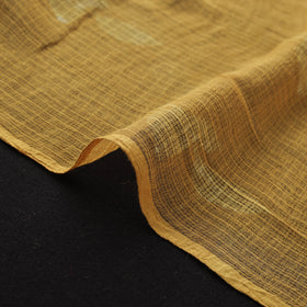 Yellow - Akola Hand Block Print Kota Doria Cotton Fabric 34