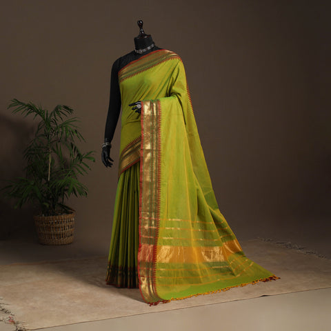 Green - kandangi chettinad cotton saree with border 75