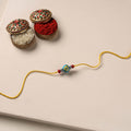 Handmade Blue Pottery & GS Bead Work Rakhi 13