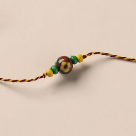 Handmade Blue Pottery & GS Bead Work Rakhi 14