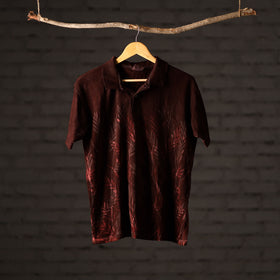 Bindaas natural dyed art unisex polo collar t-shirt 71