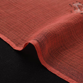 Red - Akola Hand Block Print Kota Doria Cotton Fabric 37