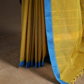 Yellow - kandangi chettinad cotton saree with border 76