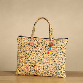 Yellow Handcrafted Quilted Cotton Hand Bag 01