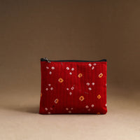 Red - Set of 3 - Handmade Cotton Utility Pouches 12