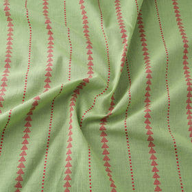 Green Prewashed Cotton Jacquard Fabric