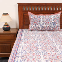 Multicolor - Pure Cotton Double Sanganeri Print Bed Cover Set 27