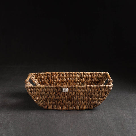 Brown - Handcrafted Organic Water Hyacinth Multipurpose Boat Basket