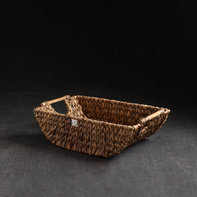 Brown - Handcrafted Organic Water Hyacinth Multipurpose Boat Basket
