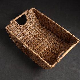 Brown - Handcrafted Organic Water Hyacinth Multipurpose Boat Basket