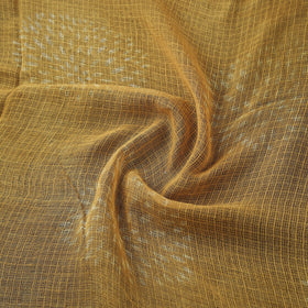 Yellow - Akola Hand Block Print Kota Doria Cotton Fabric 42