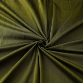 Green Plain Slub Silk Fabric 