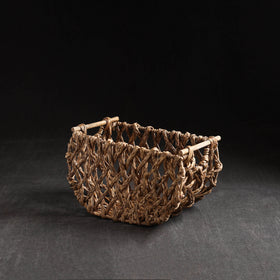 Brown - Handcrafted Organic Water Hyacinth Posh Basket