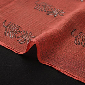 Red - Akola Hand Block Print Kota Doria Cotton Fabric 43