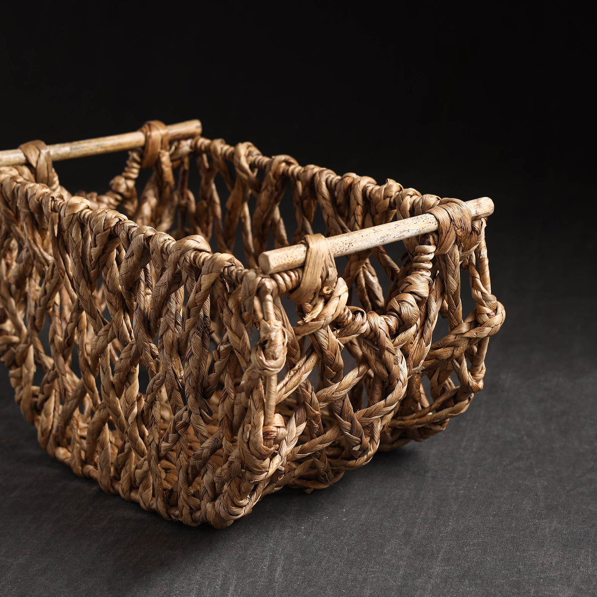 Brown - Handcrafted Organic Water Hyacinth Posh Basket