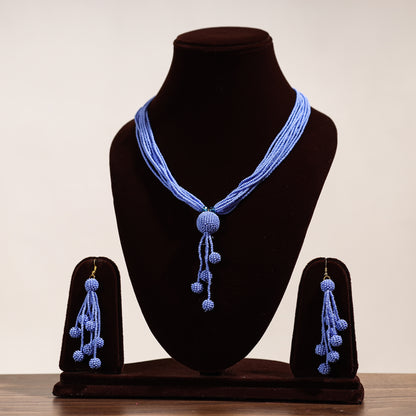Handmade Beadwork Necklace & Earrings Set