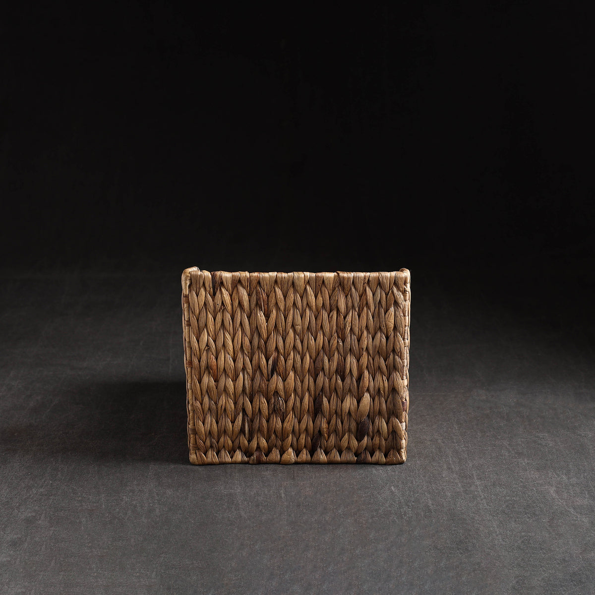 Brown - Handcrafted Organic Water Hyacinth Pantry Basket (10.5 x 8 in)