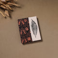 Multi colour - Handmade Paper Notebook with Eco Leaf Print Kantha Work 03