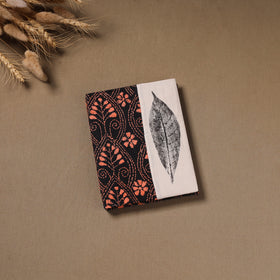 Multi colour - Handmade Paper Notebook with Eco Leaf Print Kantha Work 03