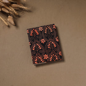 Multi colour - Handmade Paper Notebook with Eco Leaf Print Kantha Work 03