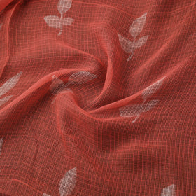 Red - Akola Hand Block Print Kota Doria Cotton Fabric 47