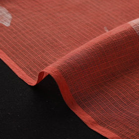 Red - Akola Hand Block Print Kota Doria Cotton Fabric 47