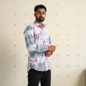 Buy Full Sleeve Tie & Dye Cotton Men Shibori Shirt