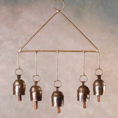 Kutch Copper Coated 5 Bells Chimes