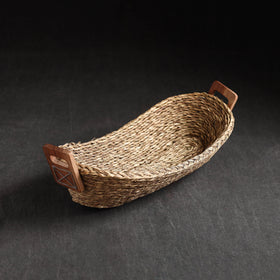 Brown - Kadam Haat Handmade Sabai Grass Bread Basket ( Set of 2)