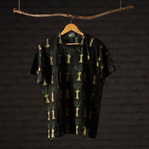 Bindaas art printed cotton unisex round neck t-shirt 44