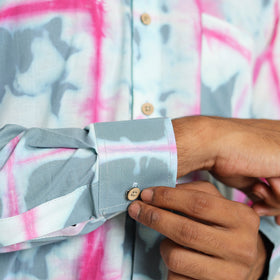 Buy Full Sleeve Tie & Dye Cotton Men Shibori Shirt
