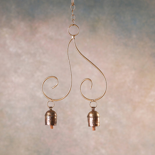 Kutch Copper Coated 2 Bell Hanging