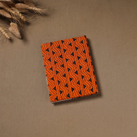 Multi colour - Handmade Paper Notebook with Eco Leaf Print Kantha Work 07