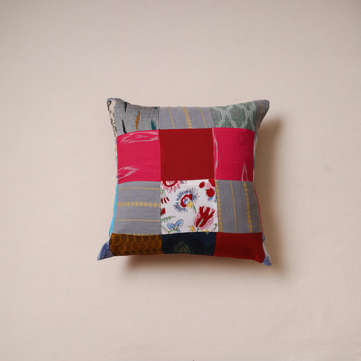 Patchwork Cushion Cover (16 x 16 in) 39